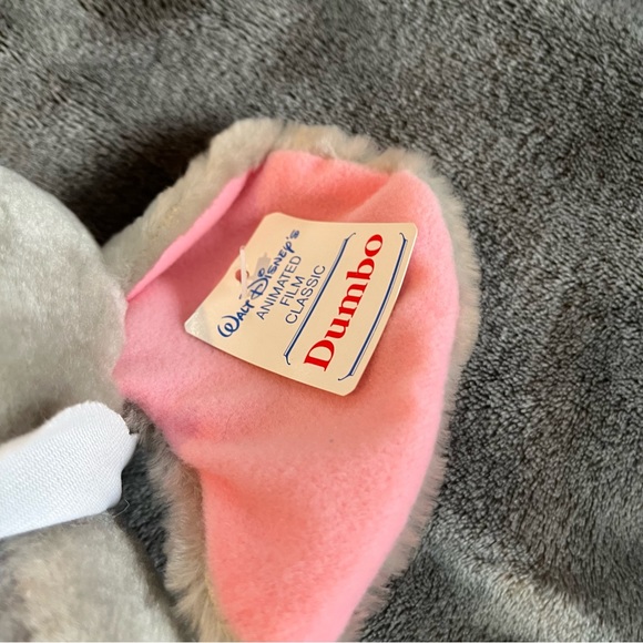 Vintage Dumbo Movie Plush Toy 8” Walt Disney Productions Elephant Stuffed Animal - Picture 7 of 8